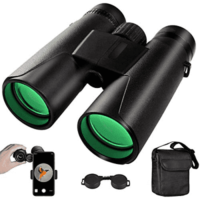 12x42 Binoculars, High Power Binocular for Adults, BAK4 Prism, FMC Lens, and Ideal