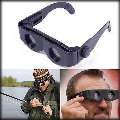 Portable Glasses Style Magnifier Telescope Binoculars for Fishing Hiking Q0E