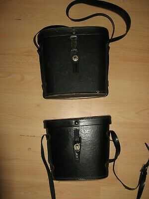 HARDLY USED A SETS OF MENS and WOMENS VINTAGE BLACK BINOCULARS IN CARRY CASE