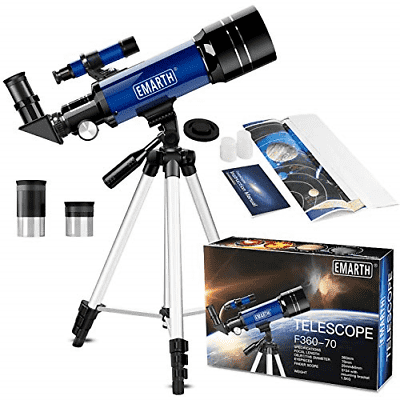 EMARTH Telescope for Kids Beginners Adult, 70mm Astronomical Refractor Telescope