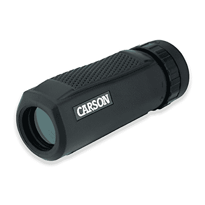 Carson WM-025 10x25 BlackWave Waterproof Monocular with Close Focus of 1.2m