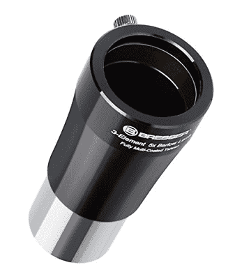 Bresser Barlow Telescope Lens 5x 31.7 mm / 1.25 Inch 3-Element Design and