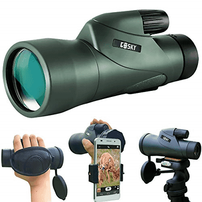 Gosky 12x55 High Definition Monocular Telescope and Quick Smartphone Holder -