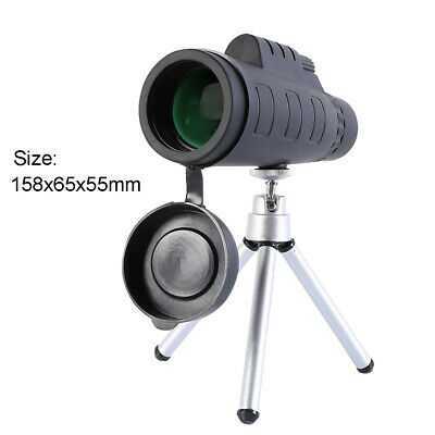 50x60 Monocular Telescope Phone Clip HD Lens Portable Black Outdoor BAK4 Prism