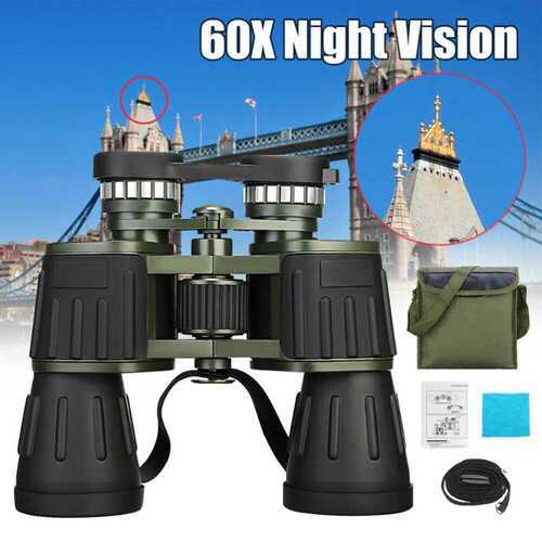 Portable 60X50 Binoculars Night Vision Telescope for Hiking Hunting Travel uk