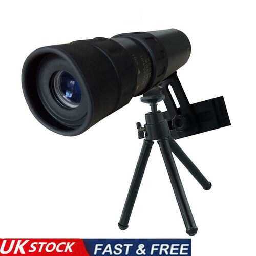 4K 10-300X40mm Super Telephoto Zoom Monocular Telescope Tripod and Clip P9O1