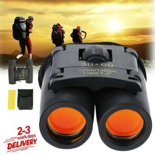 Mini Day/Night Vision Telescope 30x60 Zoom Compact Binoculars and Polishing Cloth