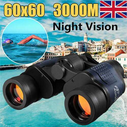 60x60 DayandNight Military Army Zoom Powerful Binoculars Optics Hunting Camping UK