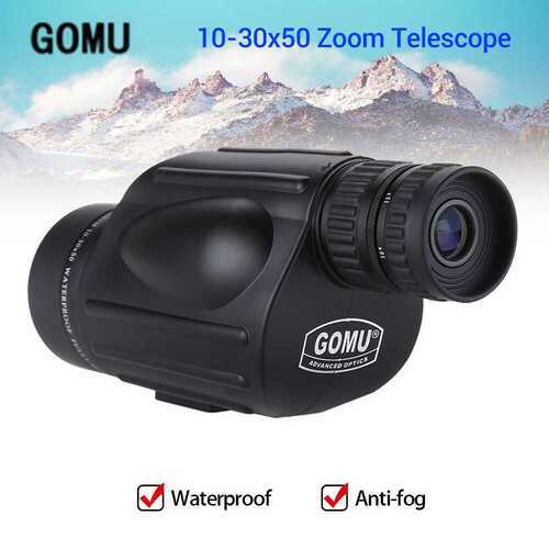 GOMU 10-30X50 Zoom Telescope FMC Spotting Scope fit Birdwatching Hunting Concert