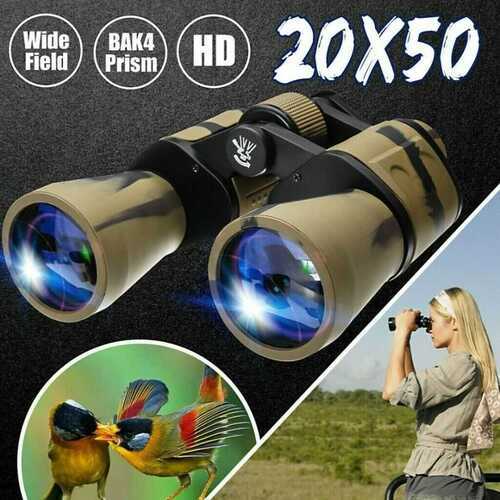 UK 20x50 Military Army Zoom Powerful Binoculars Optics Hunting Camping Day/Night