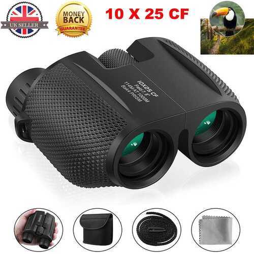 10X25 Compact Binoculars HD Telescope Outdoor Camping Hiking Day Night Vision-UK