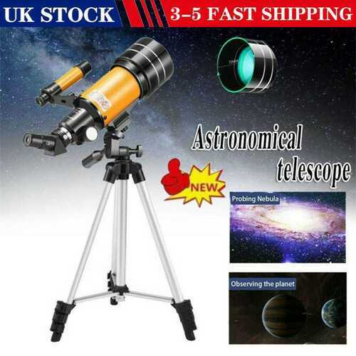 150X Pro Refractive Astronomical Telescope w/Phone Clip Night Vision Telescope