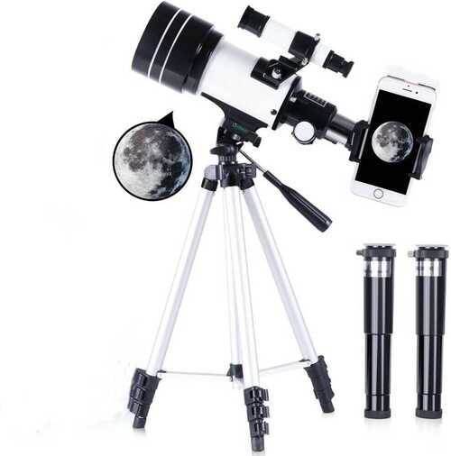 Astronomical Telescope 150X Zooms Finder Scope with Smartpone Adapter view Stars