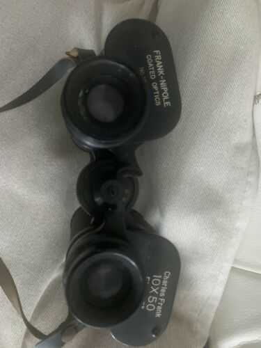 Vintage Binoculars Nipole Charles Frank Coated Optics 10x50