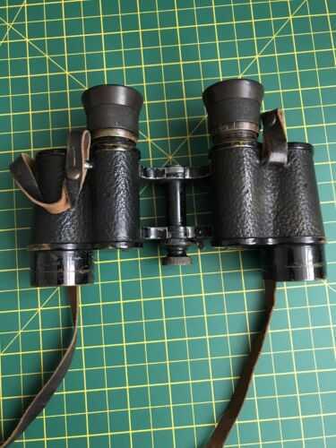 WW1 Bausch and Lomb Vintage Binoculars (Carl Zeiss?) with Jabez Cliff Case 1918