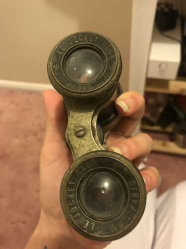 Antique Vintage Binoculars - Le Jockey Club Paris. Horse Racing