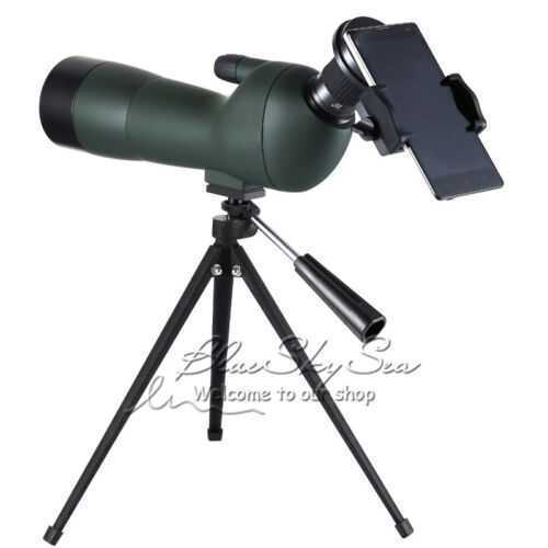 20-60x60 Zoom Spotting Scope 45Angled Monocular + Tripod + Adapter + Soft Bag