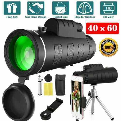 Super High Power 4060 HD Monocular Green Film Optical Lens Telescope Binoculars