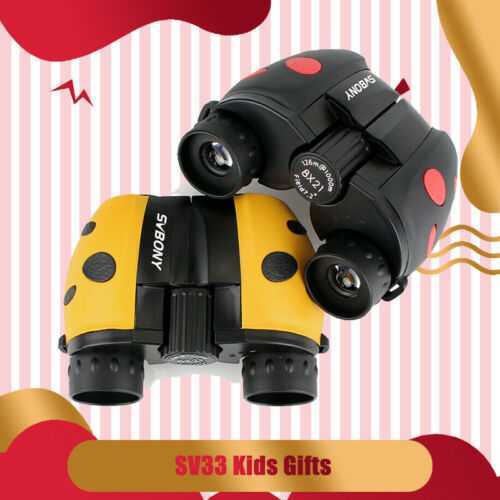 Binocular SVBONY SV33 8x21mm Focus ABS Plastic Binocular kids Gifts Black/yellow