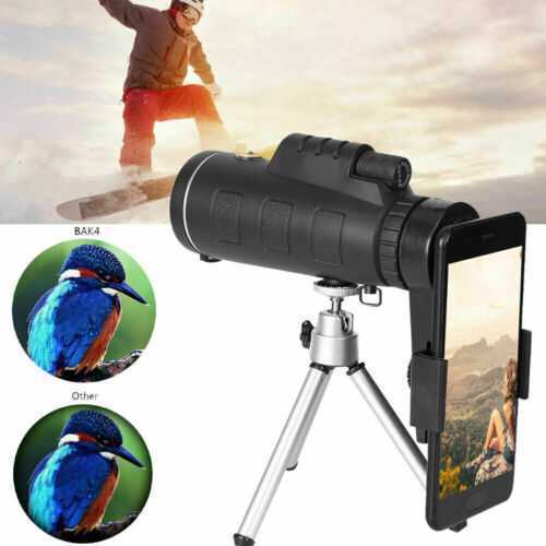 Super High Power 40X60 Portable HD Monocular Telescope Green Film Optical Lens