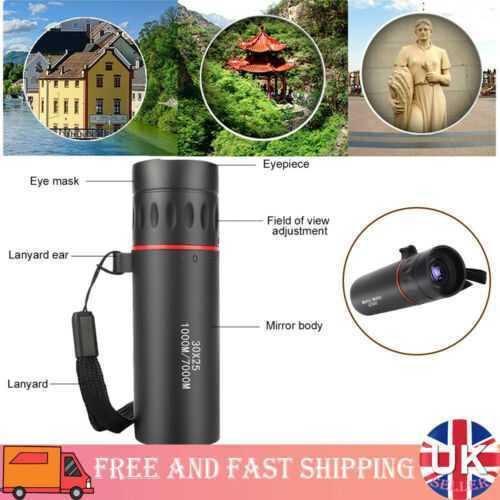 30x25 Adjustable Scope Mini Portable HD Monocular Telescope for Golf Hunting