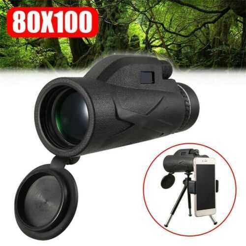 Professional BAK4 80X100 Optics Zoom HD Lens Military Army Monocular Telescope