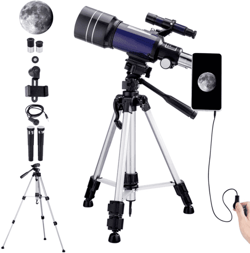 150X Telescope Kids Astronomy Beginners Adults 70mm HD Refractor Telescope New