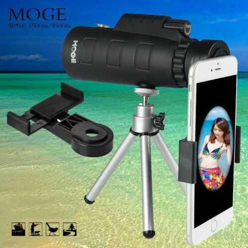 50x60 Portable HD Zoom Optical Lens Camera Monocular Telescope+Phone Clip Tripod