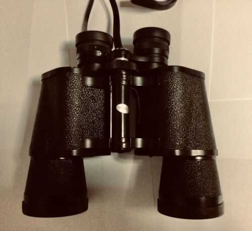 ENSIGN 10 X 50 BINOCULARS - COATED LENSES - WITH CASE VGC.