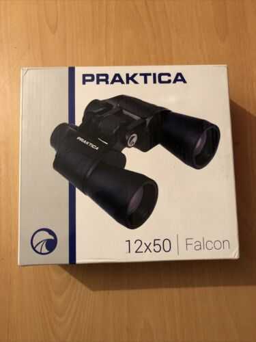 Praktica 12x50mm Falcon WA Field Binoculars - Black (UK Stock)