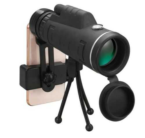 40x60 Monocular HD Optic BAK4 Low Light Night Vision Telescope With Phone Holder