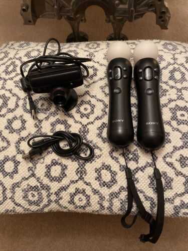 Pair Of SONY Wireless Motion Controllers and Camera With USB