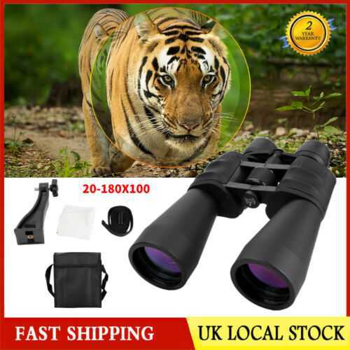 20-180X100 Military Zoom Powerful Binoculars Day/Night Optics Hunting Camping