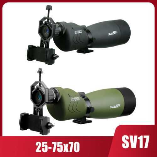 Straight Spotting Scopes SV17 25-75x70mm FMC waterproof shooting/hunting+Adapter