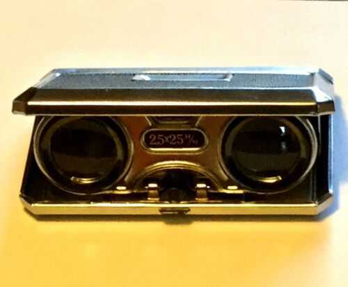 INTERESTING VINTAGE POCKET (FOLDING) BINOCULARS WITH BOX