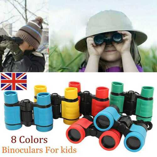 4x30 Children Binoculars Pocket Rubber Telescope Christmas Gift For Kids~UK