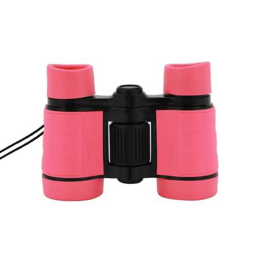 5x30 Natural Rubber pink Children Binoculars 4x Magnification samulation