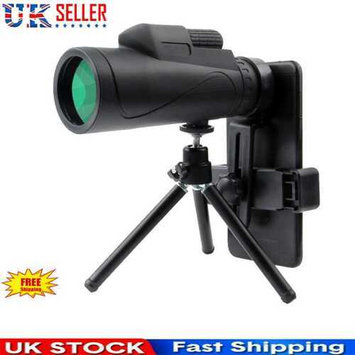 40x60 High Definition FMC Monocular With Smartphone Holder and Tripod Waterproof