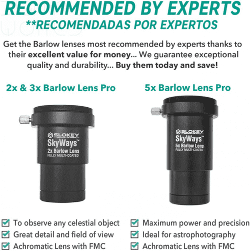 Achromatic 5X Barlow Lens Pro Slokey SkyWays - Superior Optical 5x