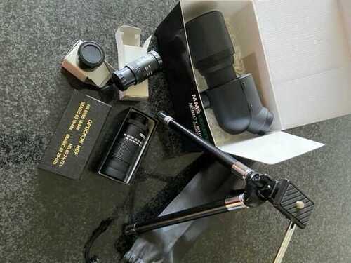 Opticron MM2 Mighty Midget Travel Scope 52 with 3 eyepieces and accessories.