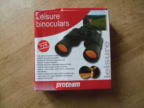 Brand new unused proteam leisure binoculars in case 10 x 50 Boxed