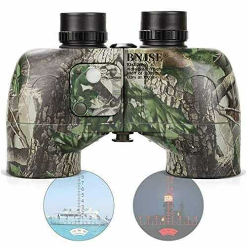 BNISE Binoculars 10X50 For Adults Camo Marine Jumelles BAK4 Porro Prism Power Ra