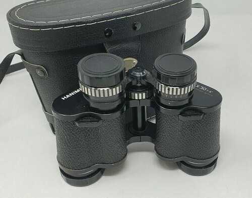 Hanimex 8 x 30 7.5 degree Fully Coated Optics Binoculars inc Case and Caps -TB120C