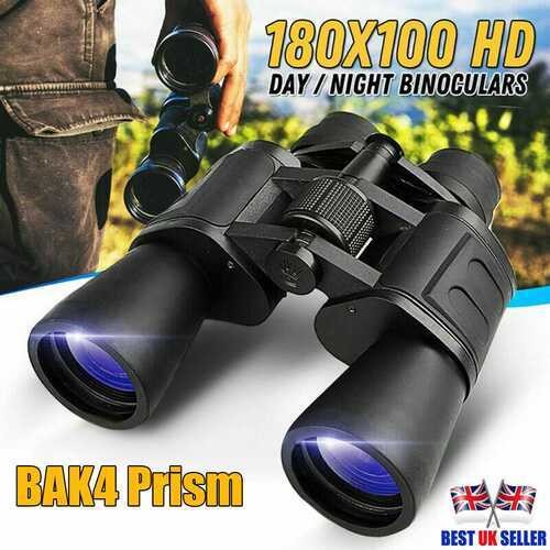 Day/Night 180x100 Military Zoom Powerful Binoculars Optics Hunting Camping+Case