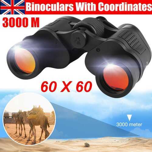 Day/Night Hunting Binoculars 60x60 5-3000M Waterproof Telescopes Coordinates HD