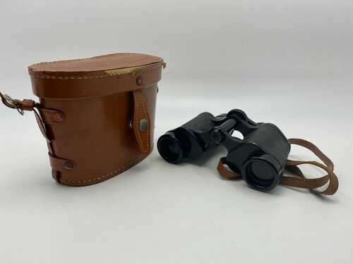 Vintage Regent Binoculars / 8x30 Coated Optics / Leather Case