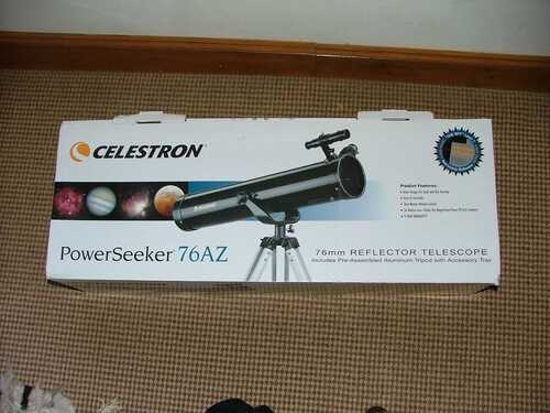 Celestron Powerseeker 76 AZ, VGC, boxed with manuals and software