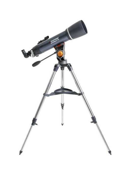 Celestron Astromaster 102 AZ telescope with two eyepieces and alumimium tripod