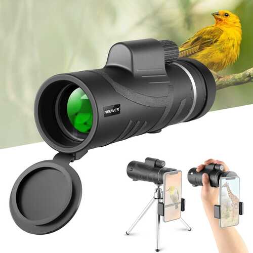 Neewer 12X50 High Power HD Monocular Telescope with Smartphone Holder and Tripod