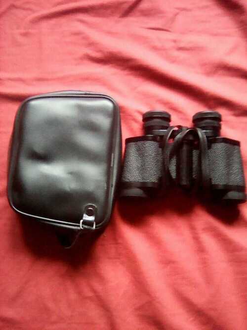 Vintage Pathescope Coated Optics 8 x 30 Lightweight Model Binoculars Inc Case.